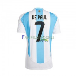 Koszulka Reprezentacji Argentyny De Paul 7 Copa America 2024 Domowa Krótkie Rękawy ,Męska