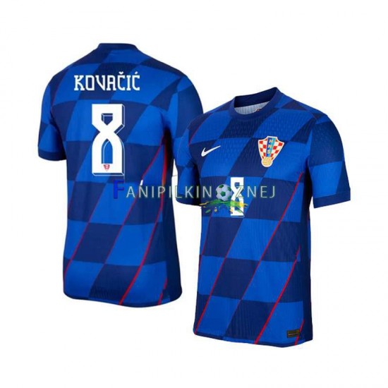 Koszulka Reprezentacji Chorwacji Mateo Kovacic 8 ME 2024 Wyjazdowa Krótkie Rękawy ,Męska Koszulka Reprezentacji Chorwacji Mateo Kovacic 8 ME 2024 Wyjazdowa Krótkie Rękawy ,Męska