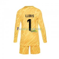 Koszulka Reprezentacji Francji Hugo Lloris 1 Bramkarska ME 2024 Domowa Długie Rękawy ,Dziecięca