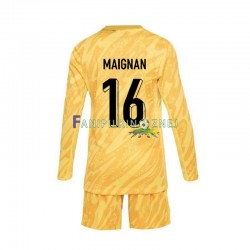 Koszulka Reprezentacji Francji Mike Maignan 16 Bramkarska ME 2024 Domowa Długie Rękawy ,Dziecięca