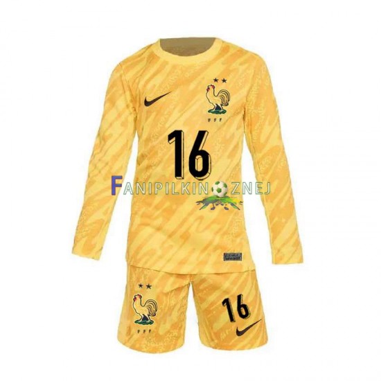 Koszulka Reprezentacji Francji Mike Maignan 16 Bramkarska ME 2024 Domowa Długie Rękawy ,Dziecięca