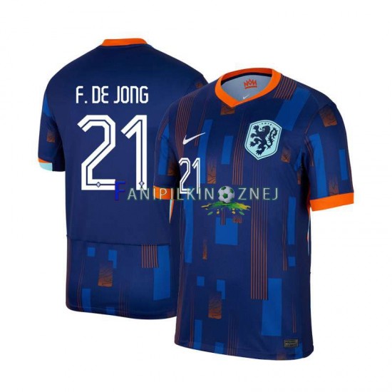 Koszulka Reprezentacji Holandii Frenkie de Jong 21 ME 2024 Wyjazdowa Krótkie Rękawy ,Męska Koszulka Reprezentacji Holandii Frenkie de Jong 21 ME 2024 Wyjazdowa Krótkie Rękawy ,Męska