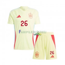 Koszulka Reprezentacji Hiszpanii Pedri 26 ME 2024 Wyjazdowa Krótkie Rękawy ,Dziecięca