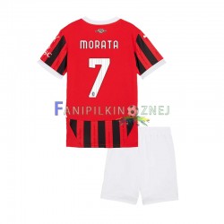 Koszulka AC Milan Alvaro Morata 7 2024-2025 Domowa Krótkie Rękawy ,Dziecięca