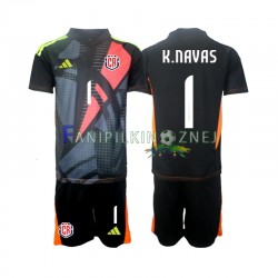 Koszulka Reprezentacji Kostaryki Czarny Keylor Navas 1 Bramkarska 2024 Trzeci Krótkie Rękawy ,Dziecięca