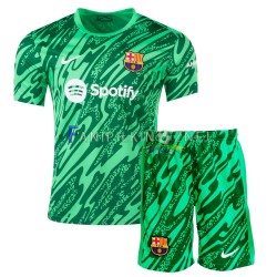 Koszulka FC Barcelona Zielony Bramkarska 2024-2025 Domowa Krótkie Rękawy ,Dziecięca