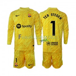 Koszulka FC Barcelona Ter Stegen 1 Bramkarska 2024-2025 Wyjazdowa Długie Rękawy ,Dziecięca