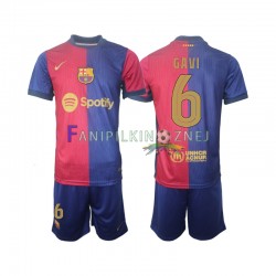 Koszulka FC Barcelona UCL Font Gavi 6 2024-2025 Domowa Krótkie Rękawy ,Dziecięca