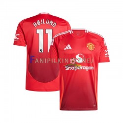 Koszulka Manchester United Czerwony Rasmus Hojlund 11 2024-2025 Domowa Krótkie Rękawy ,Męska