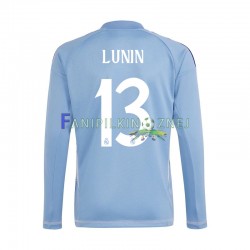 Koszulka Real Madryt Niebieski Andriy Lunin 13 Bramkarska 2024-2025 Domowa Długie Rękawy ,Męska