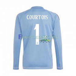 Koszulka Real Madryt Niebieski Thibaut Courtois 1 Bramkarska 2024-2025 Domowa Długie Rękawy ,Męska