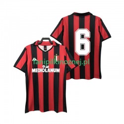 Koszulka AC Milan 6 1988 1989 Retro Domowa Krótkie Rękawy ,Męska