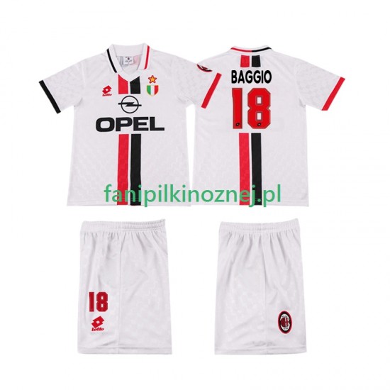 Koszulka AC Milan BAGGIO 18 1996 1997 Retro Wyjazdowa Krótkie Rękawy ,Dziecięca
