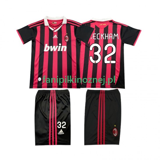 Koszulka AC Milan BECKHAM 32 2009 Retro 2010 Domowa Krótkie Rękawy ,Dziecięca