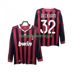 Koszulka AC Milan BECKHAM 32 2009 Retro 2010 Domowa Długie Rękawy ,Męska