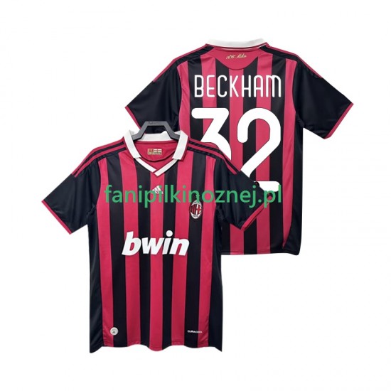 Koszulka AC Milan BECKHAM 32 2009 Retro 2010 Domowa Krótkie Rękawy ,Męska