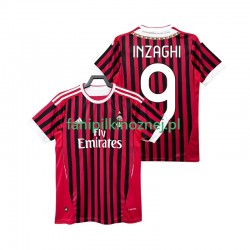 Koszulka AC Milan INZAGHI 9 2012 Retro 2011 Domowa Krótkie Rękawy ,Męska
