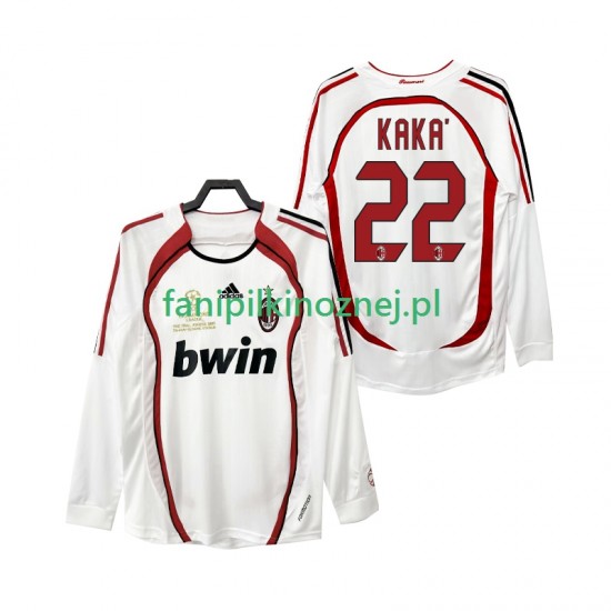 Koszulka AC Milan KAKA 22 2007 Retro 2006 Wyjazdowa Długie Rękawy ,Męska
