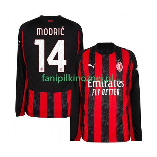Koszulka AC Milan Modrić Luca 14 2025-2026 Domowa Długie Rękawy ,Męska