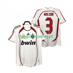 Koszulka AC Milan MALDINI 3 2007 Retro 2006 Wyjazdowa Krótkie Rękawy ,Męska