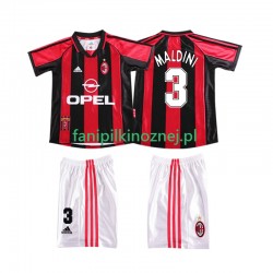 Koszulka AC Milan MALDINI 3 Retro 1998 1999 Domowa Krótkie Rękawy ,Dziecięca