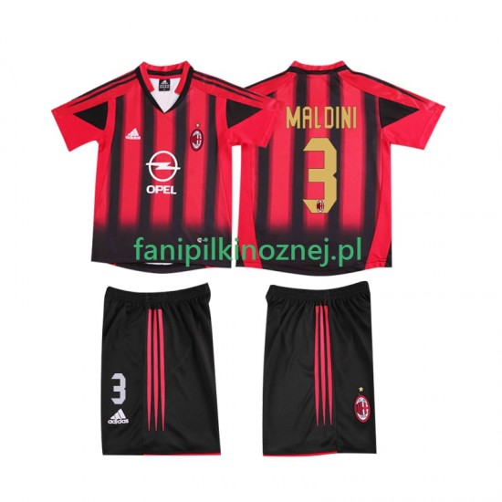 Koszulka AC Milan MALDINI 3 2005 Retro 2004 Domowa Krótkie Rękawy ,Dziecięca
