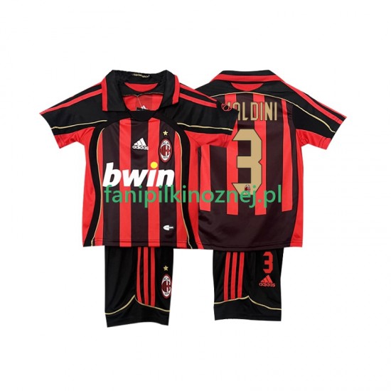 Koszulka AC Milan MALDINI 3 2007 Retro 2006 Domowa Krótkie Rękawy ,Dziecięca