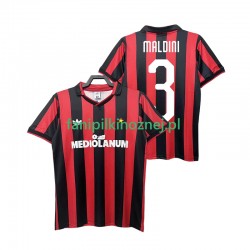 Koszulka AC Milan MALDINI 3 1990 1991 Retro Domowa Krótkie Rękawy ,Męska