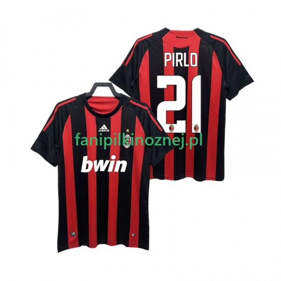 Koszulka AC Milan RIRLO 21 2009 Retro 2008 Domowa Krótkie Rękawy ,Męska