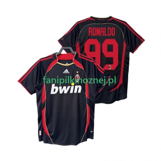 Koszulka AC Milan RONALDO 99 2007 Retro 2006 Trzeci Krótkie Rękawy ,Męska