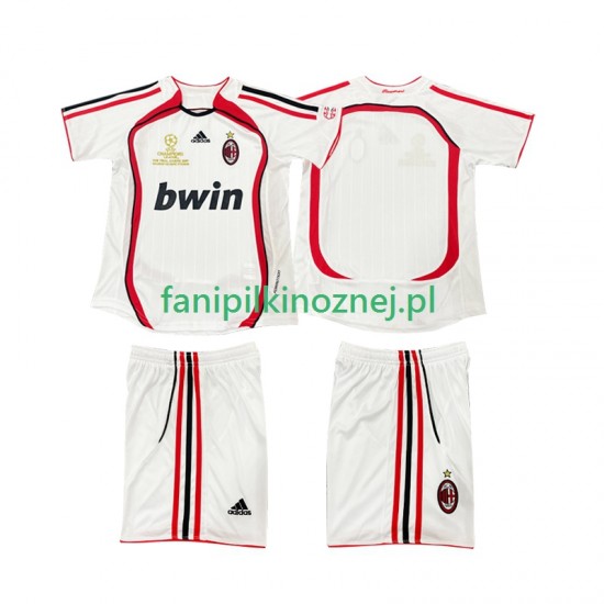Koszulka AC Milan 2007 Retro 2006 Wyjazdowa Krótkie Rękawy ,Dziecięca