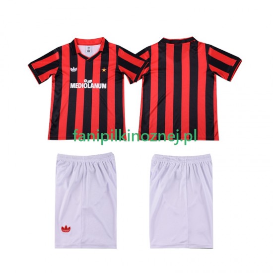 Koszulka AC Milan 1990 1991 Retro Domowa Krótkie Rękawy ,Dziecięca