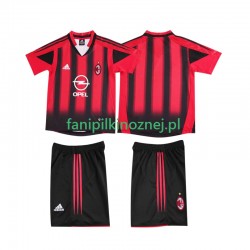 Koszulka AC Milan 2005 Retro 2004 Domowa Krótkie Rękawy ,Dziecięca