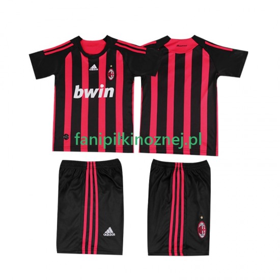 Koszulka AC Milan 2009 Retro 2008 Domowa Krótkie Rękawy ,Dziecięca