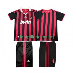Koszulka AC Milan 2009 Retro 2010 Domowa Krótkie Rękawy ,Dziecięca