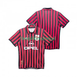 Koszulka AC Milan 2000 Retro 1999 Domowa Krótkie Rękawy ,Męska