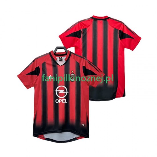 Koszulka AC Milan 2005 Retro 2004 Domowa Krótkie Rękawy ,Męska