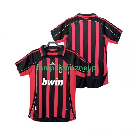 Koszulka AC Milan 2007 Retro 2006 Domowa Krótkie Rękawy ,Męska