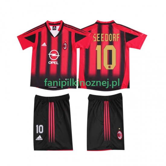 Koszulka AC Milan SEEDORF 10 2005 Retro 2004 Domowa Krótkie Rękawy ,Dziecięca