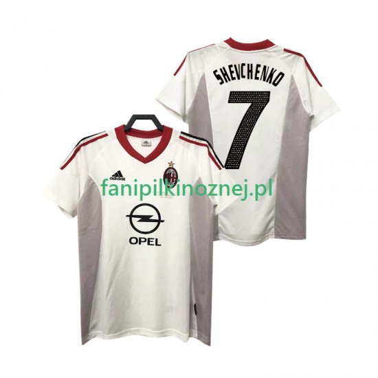 Koszulka AC Milan SHEVCHENKO 7 2005 Retro 2004 Wyjazdowa Krótkie Rękawy ,Męska