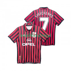 Koszulka AC Milan SHEVCHENKO 7 2000 Retro 1999 Domowa Krótkie Rękawy ,Męska