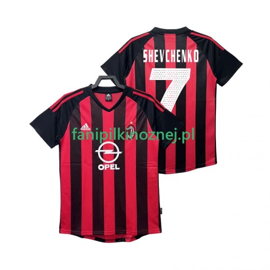 Koszulka AC Milan SHEVCHENKO 7 2003 Retro 2002 Domowa Krótkie Rękawy ,Męska