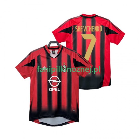 Koszulka AC Milan SHEVCHENKO 7 2005 Retro 2004 Domowa Krótkie Rękawy ,Męska