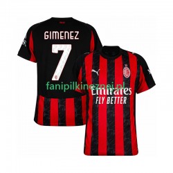 Koszulka AC Milan Santiago Gimenez 7 2025-2026 Domowa Krótkie Rękawy ,Męska