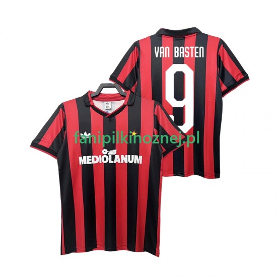 Koszulka AC Milan VAN BASTEN 9 1990 1991 Retro Domowa Krótkie Rękawy ,Męska