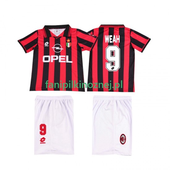 Koszulka AC Milan WEAH 9 1996 1997 Retro Domowa Krótkie Rękawy ,Dziecięca