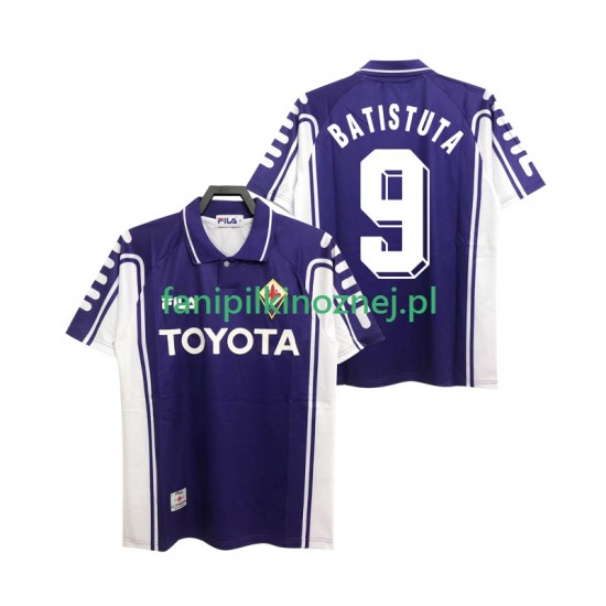 Koszulka Fiorentina BASTUTA 9 2000 Retro 1999 Domowa Krótkie Rękawy ,Męska