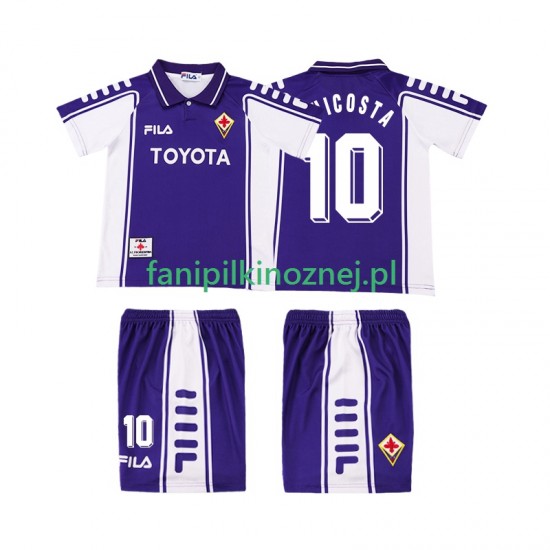 Koszulka Fiorentina RUI COSTA 10 2000 Retro 1999 Domowa Krótkie Rękawy ,Dziecięca