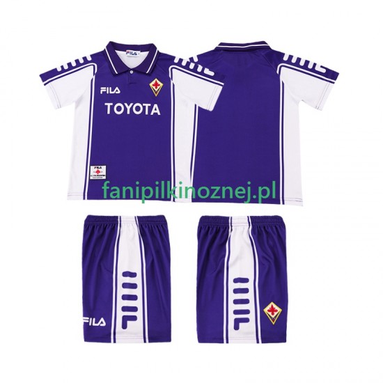 Koszulka Fiorentina 2000 Retro 1999 Domowa Krótkie Rękawy ,Dziecięca