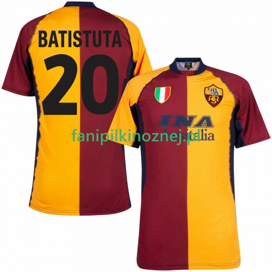 Koszulka AS Roma Batistuta 20 2000 2001 Retro Domowa Krótkie Rękawy ,Męska